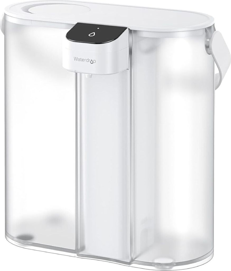 Waterdrop Eletric Wasserfilter Krug für Kühlschrank mit 3 Monate Filter, Countertop Wasserfilter System, Reduziert Chlor, Blei, Quecksilber, PFAS...