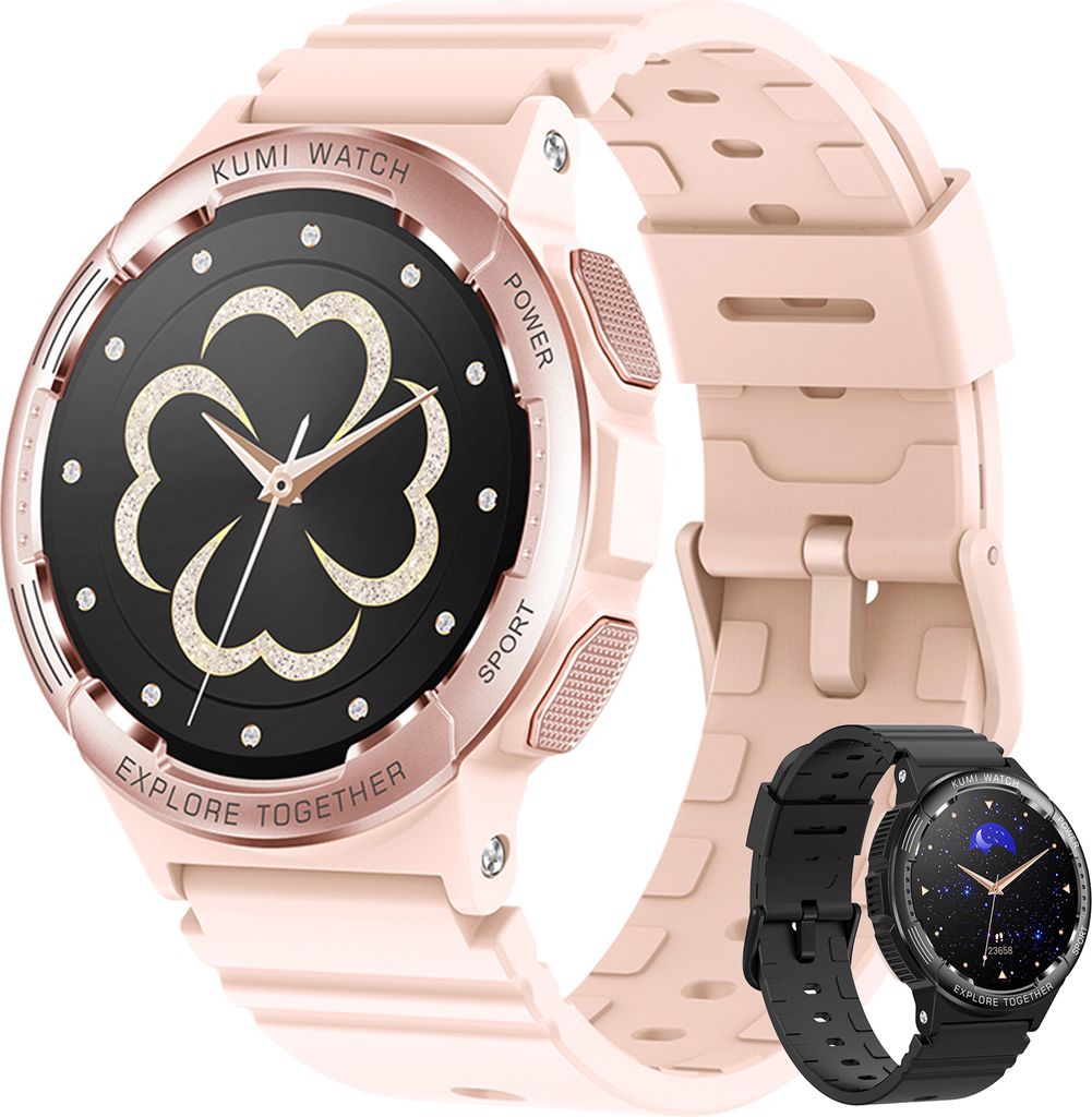 MODFU Smartwatch, Smartwatch Damen Herren, 1,3" Fitness Tracker Uhren für Android iOS, IP68 Wasserdicht Pulsmesser Schrittzähler Aktivitätstracker