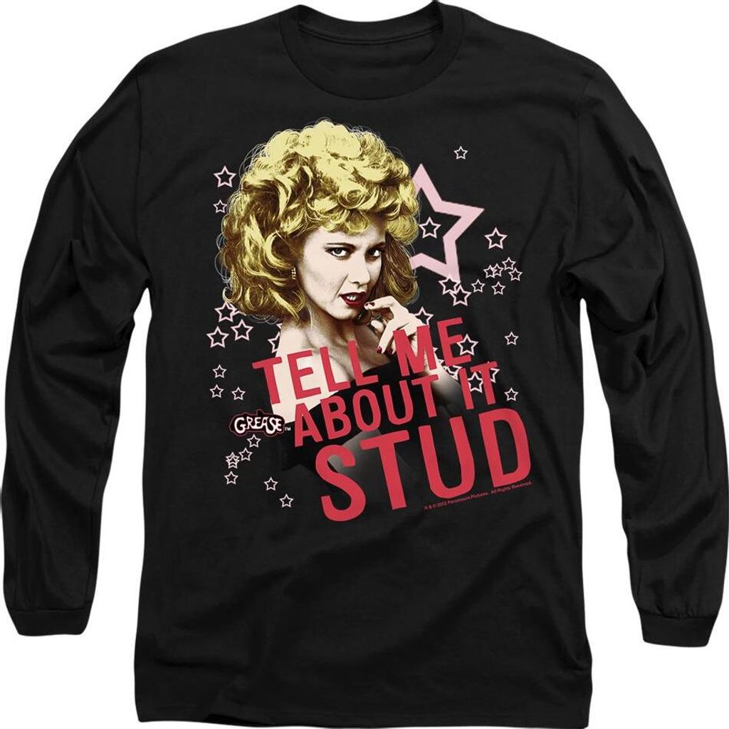 Grease - "Tell Me About It Stud" T-Shirt für Herren/Damen Uni TV10907 (XXL) (Schwarz)