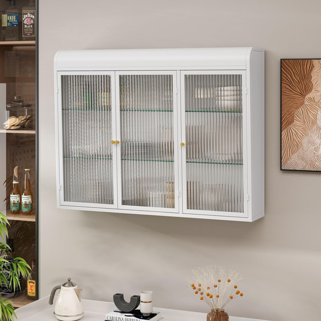MODFU Armoire Murale Moderne - Meuble Suspendu 3 Portes en Image du produit 