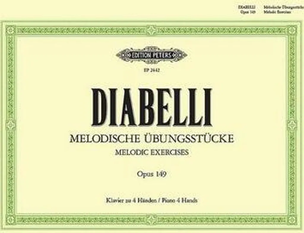 Progressez vite au piano avec Melodische Übungsstücke op. 149 Diabelli
