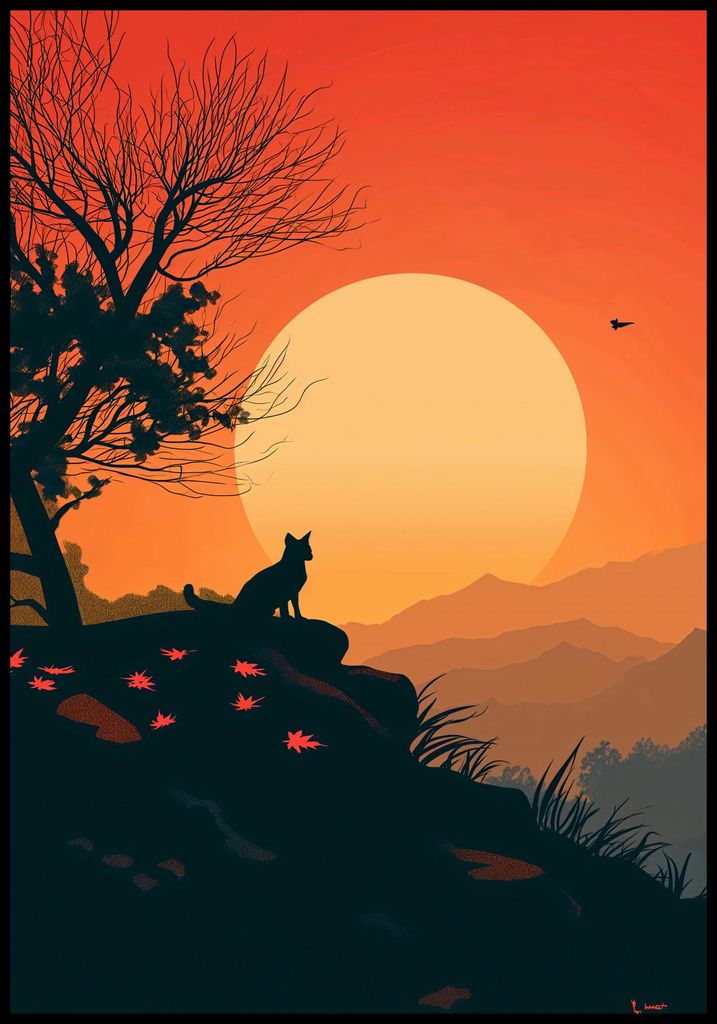 Plakat 68x98cm Katzenhügel