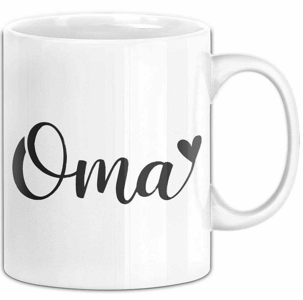 Oma Großmutter Tasse Becher Geschenk Lustige Geschenkidee Spruch Oma (Weiß)