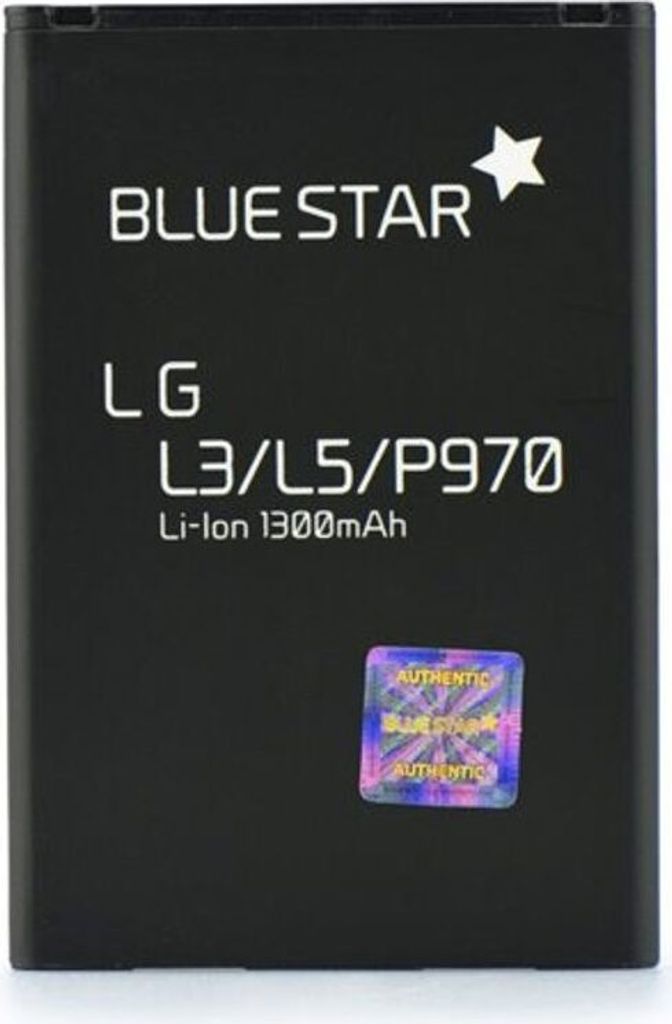 AKKU passend für LG L3/L5/P970 OPTIMUS BLACK/P690 OPTIMUS NET 1300m/Ah Li-Ion BLUE STAR