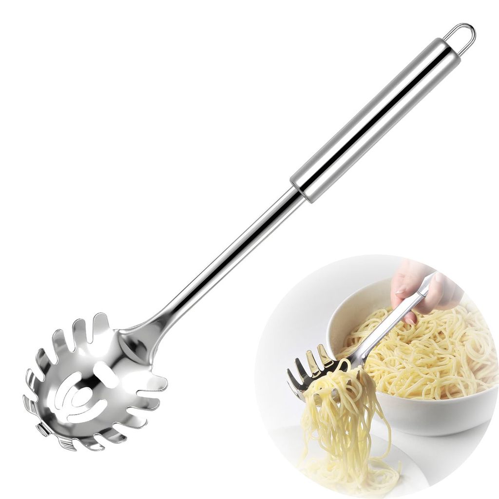 Spaghettilöffel,Pastalöffel,Edelstahl,aufhängbarer,spülmasch Produktbild 