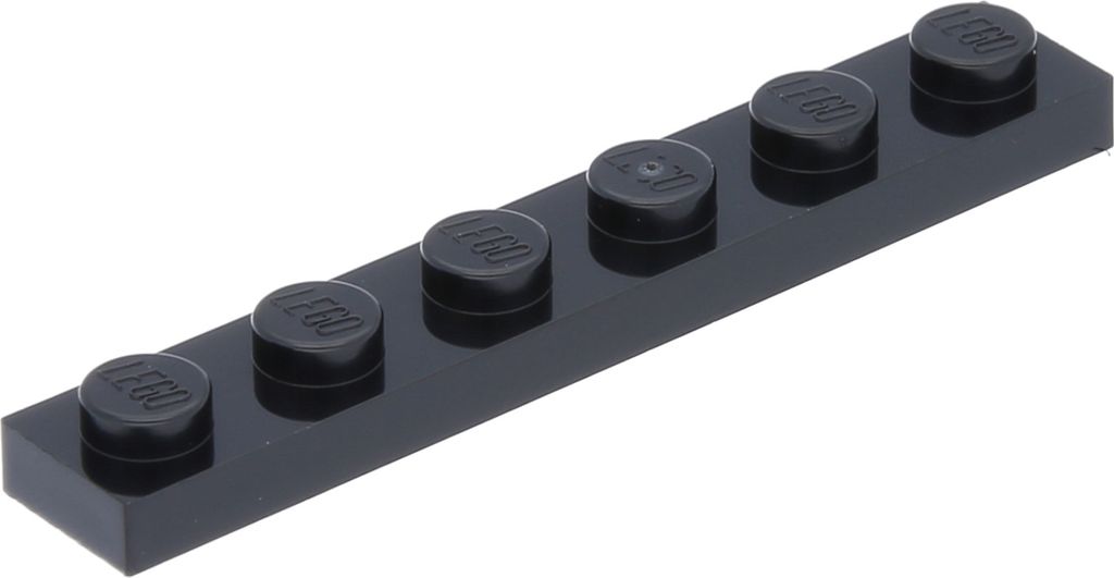Lego 1x6 Platte 3666 - 100 Stück Schwarz