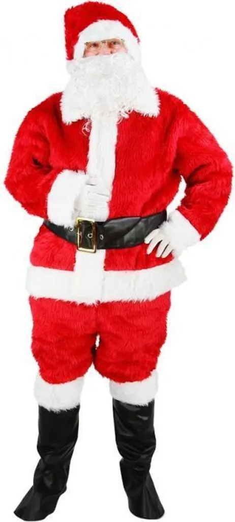 Déguisement Père Noël Adulte en Taille Unique - Kit Complet 5 Pièces