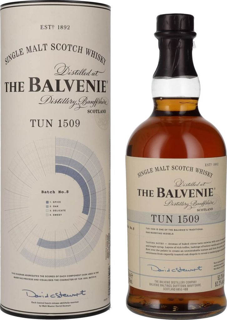 The Balvenie TUN 1509 Single Malt Scotch Whisky Batch No. 8 52,2% Vol. 0,7l in Geschenkbox
