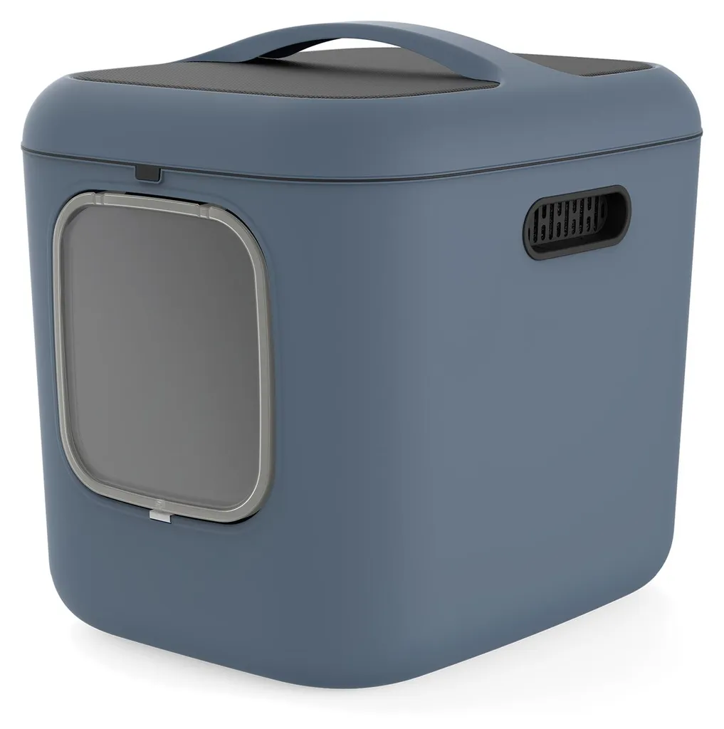 Bac à Litière XXL pour Chat d'Intérieur Rotho MyPet Biala XL Bleu