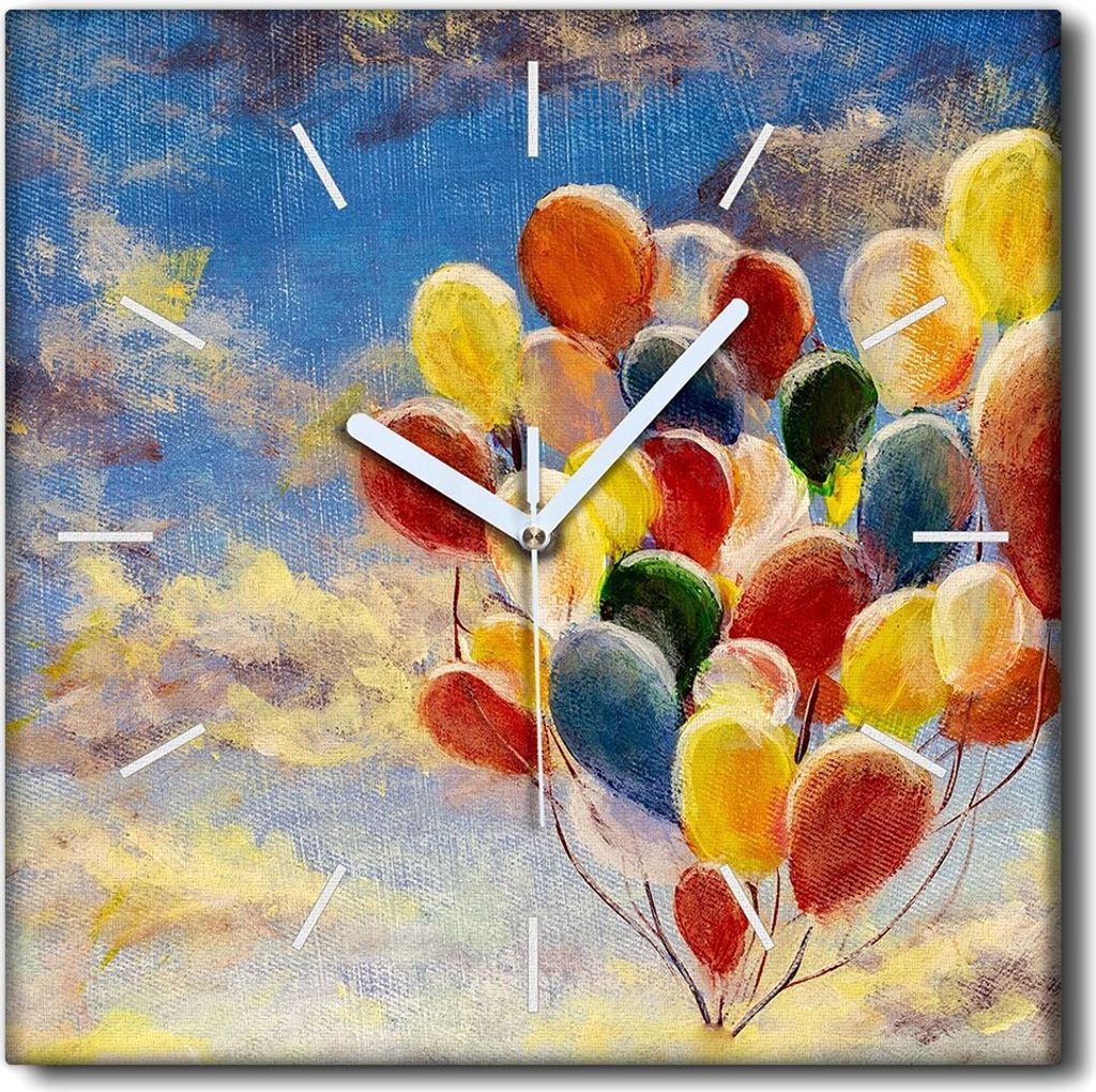 Coloray Uhr auf Leinwand 30x30 cm Wand Uhr Dekoration Produktbild 
