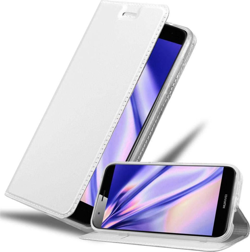 Cadorabo Handyhülle für Huawei ASCEND G7 PLUS / G8 / GX8 Schutz Hülle in Silber Cover Etui Book Case Booklet