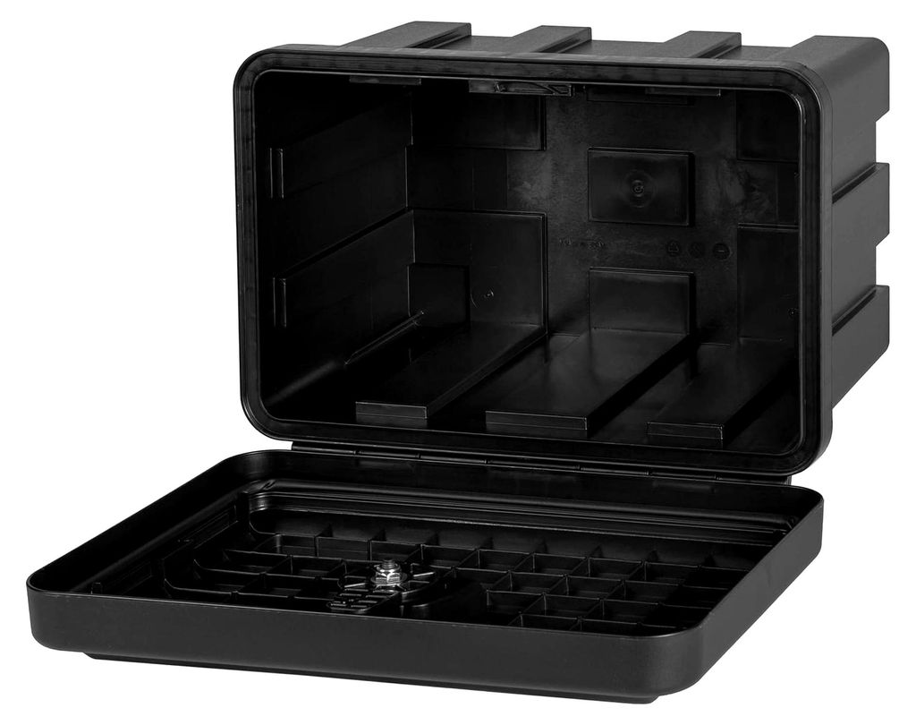 LKW Staukasten aus Kunststoff 500x350x300mm 30 ltr, Edelstahl Werkzeugkasten, Unterbaubox für Nutzfahrzeuge und Anhänger