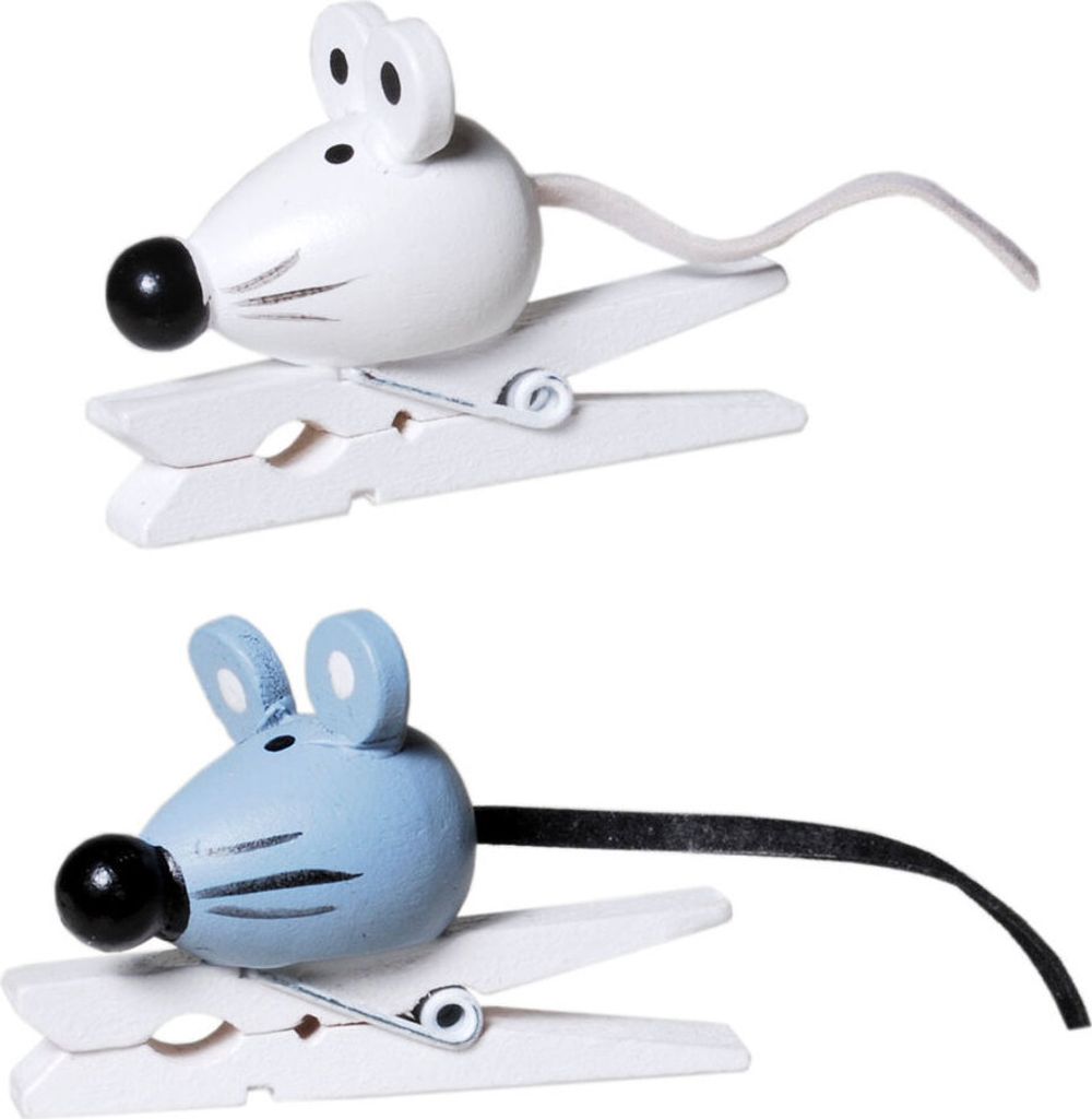 Klammer "Maus", 4-tlg., sortiert Produktbild 