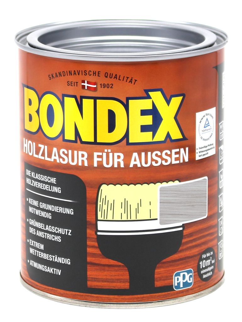 Bondex Holzlasur für Aussen hellblau-grau 0,75L