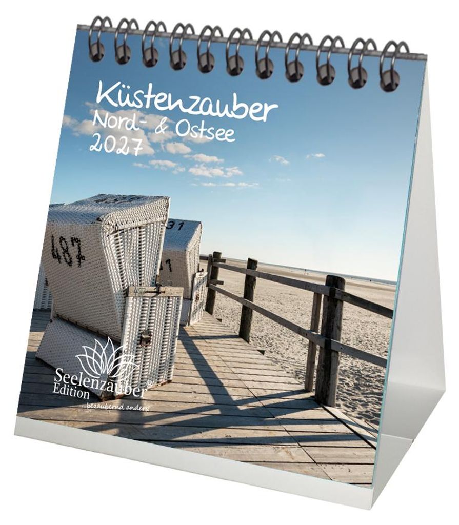 Küstenzauber Nord- und Ostsee Tischkalender 10x10cm für Produktbild 