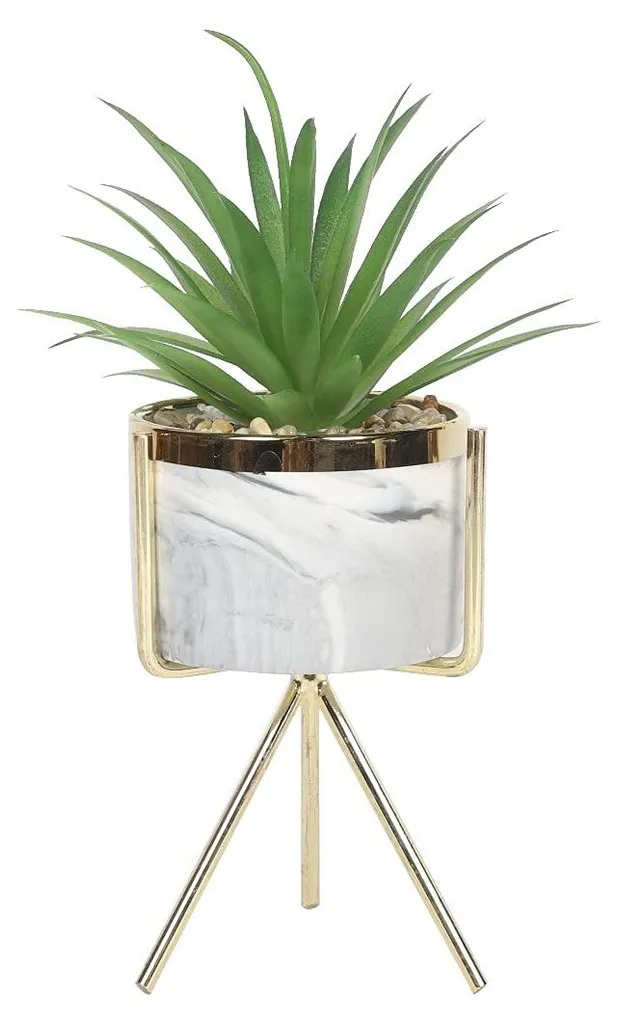 Plante artificielle réaliste sans entretien avec socle marbre chic