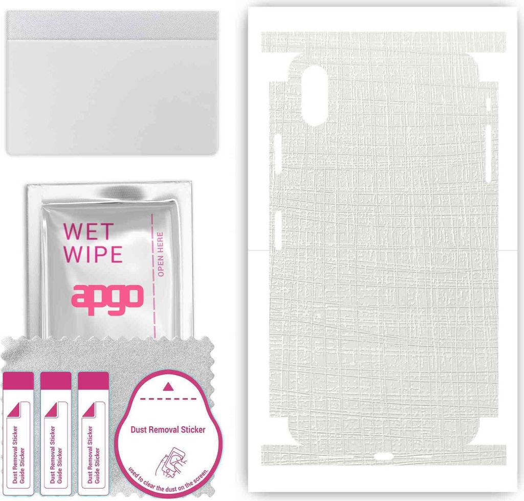 apgo Rückseite + Seiten Schutzfolie, Skin, kompatibel mit Apple iPhone XS Max, Hinten Displayschutzfolie aus Vinylfolie, kratzfest, einfache Monta...
