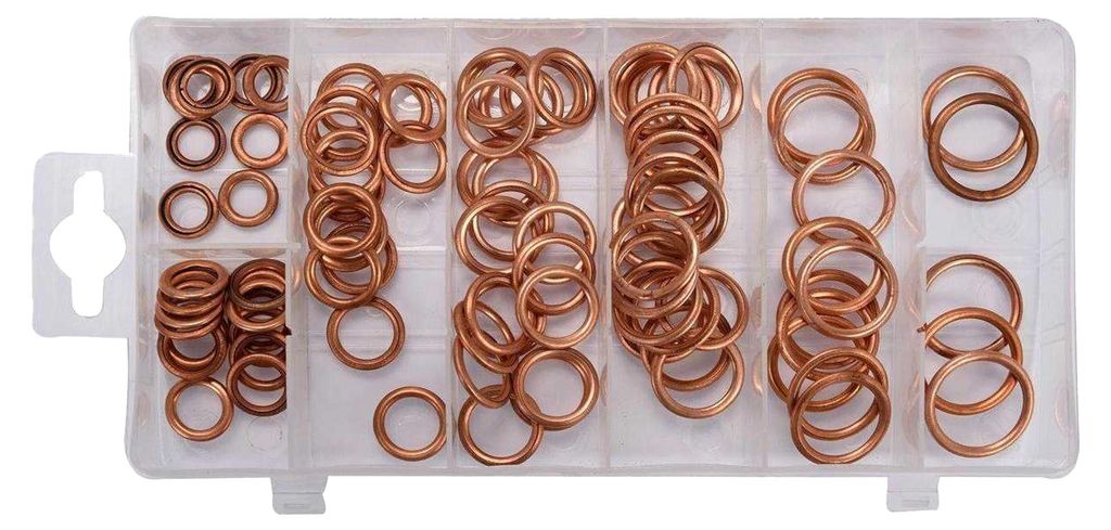 Yato - Unterlegscheiben, Kupfer, Set (95er-Pack) AW1450 (Einheitsgröße) (Kupfer)