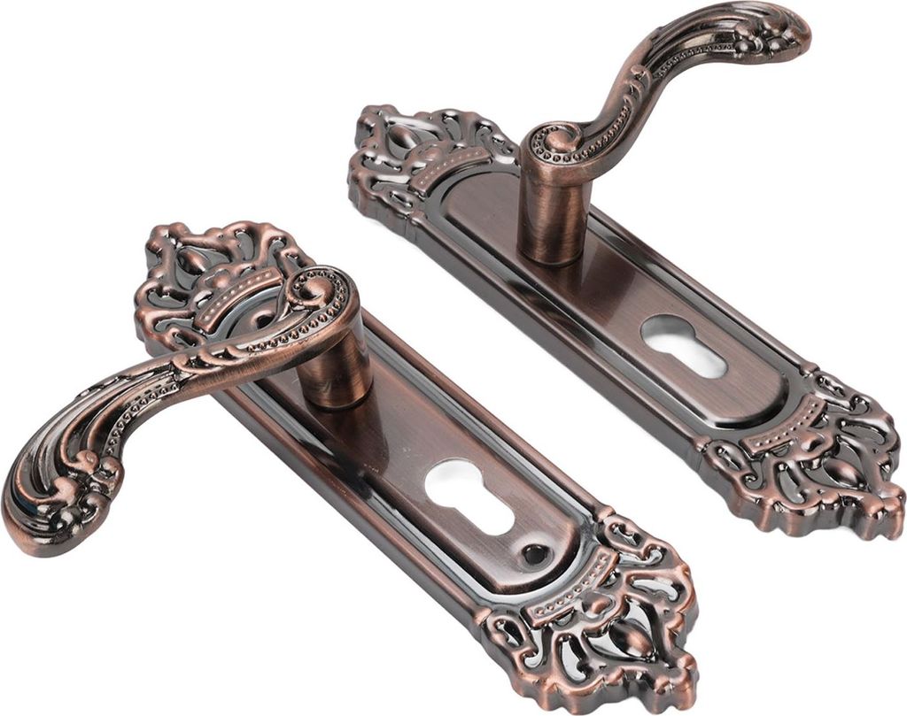 Eingangstürgriff mit Schloss und Schlüsseln, universeller, geräuscharmer Türgriff aus Aluminiumlegierung im europäischen Stil für das Schlafz...