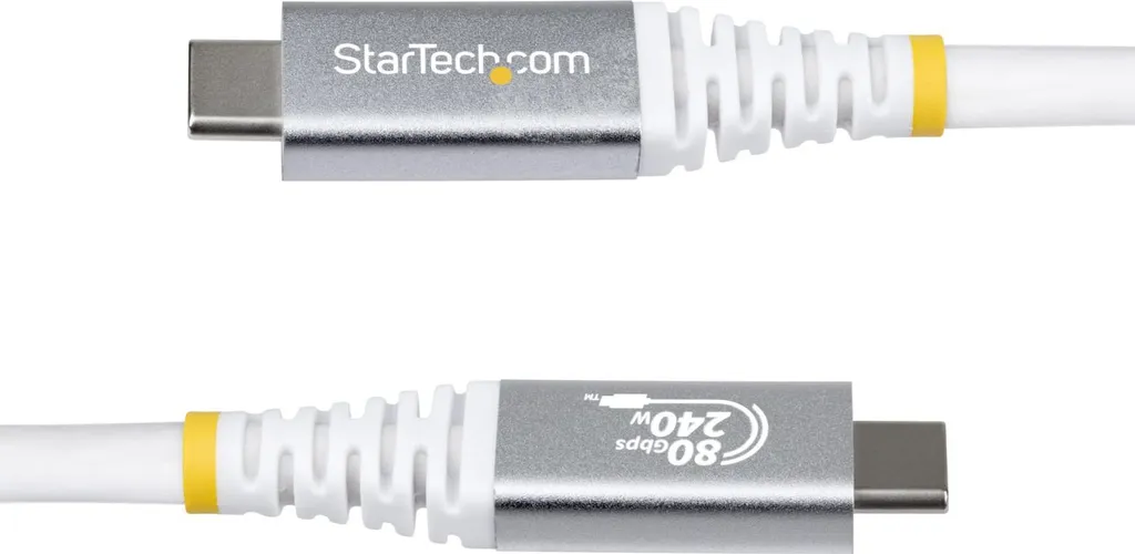 Câble USB4 80Gbps StarTech 240W Blanc - Compatible Thunderbolt 4 8K - 3