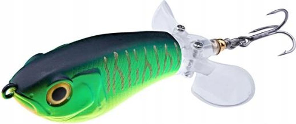 Wobbler Angelköder Hecht Wels Popper Flopper Whopper Rotary 9g