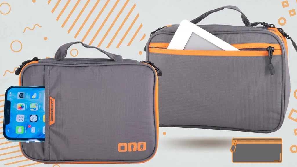 Borsa Organizer Per Cavi Da Viaggio Spaziosa A 2 Strati - 13