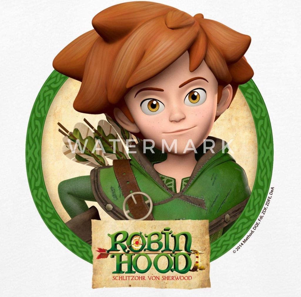Spreadshirt Robin Hood Schlitzohr Von Sherwood Porträt Teenager Premium Langarmshirt, 158/164 (12 Jahre), Weiß