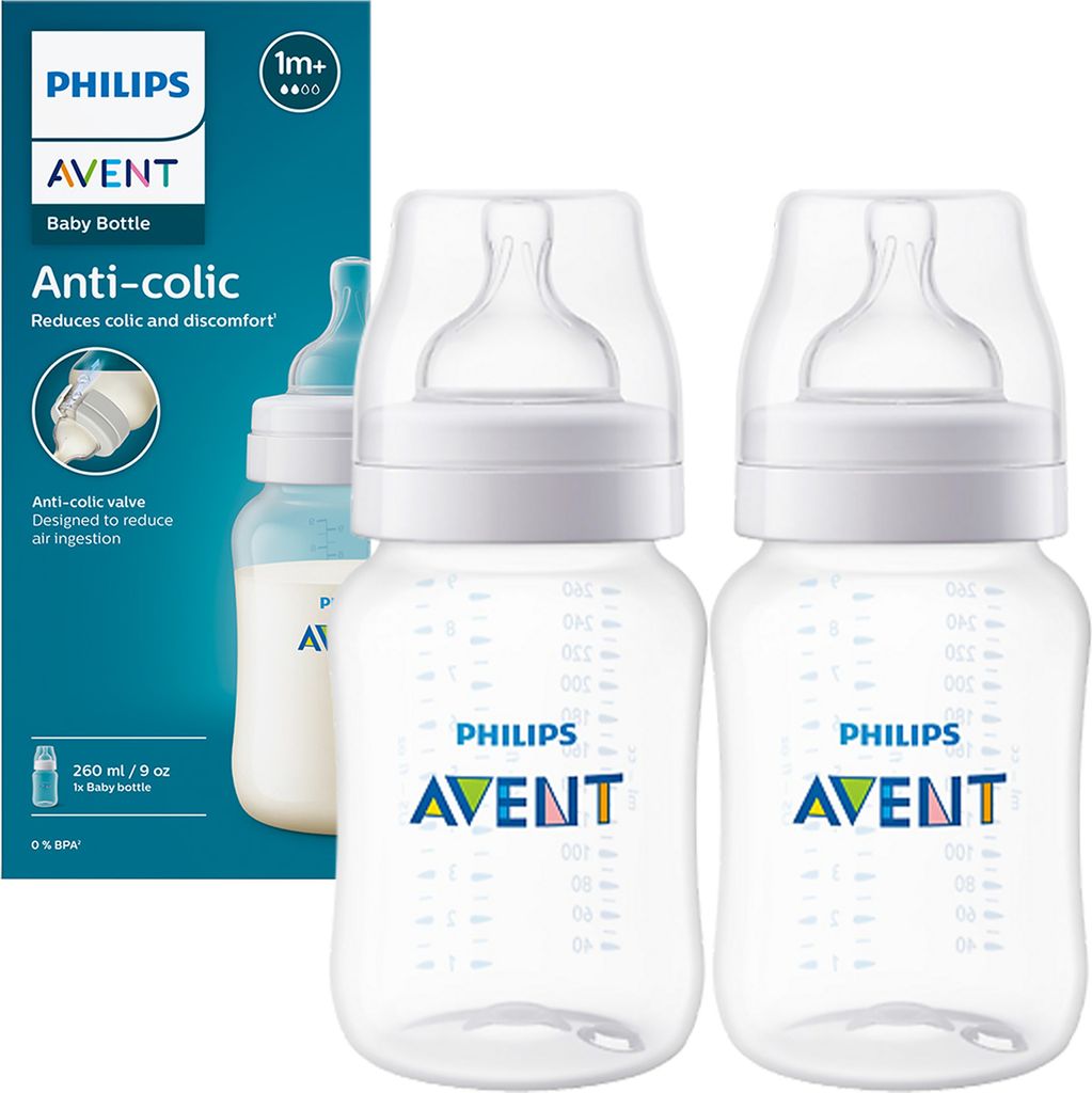 Philips Avent Babyflasche SCY10301 2x 260ml Anti Kolik frei Sauger