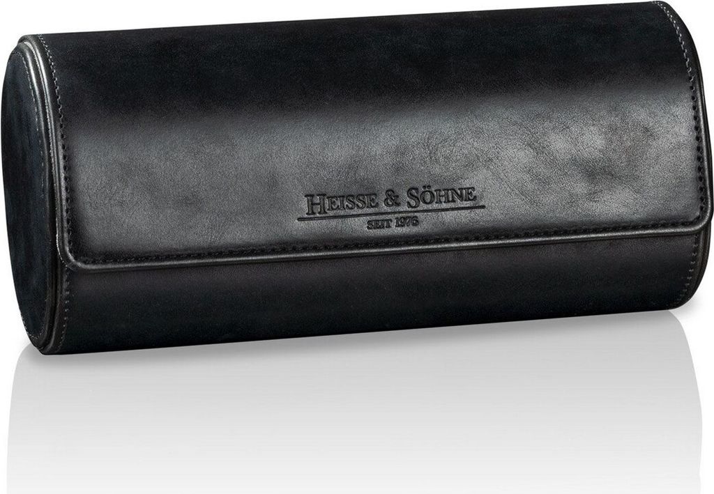 Heisse & Söhne - 70019-218.142 - Uhrenrolle - für 3 Uhren - schwarz - Vintage