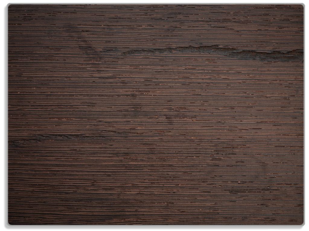 Wallario Glasunterlage, Schneidebrett aus Glas, Größe 30 x 40 cm, Motiv Holz-Optik Textur dunkelbraunes Holz