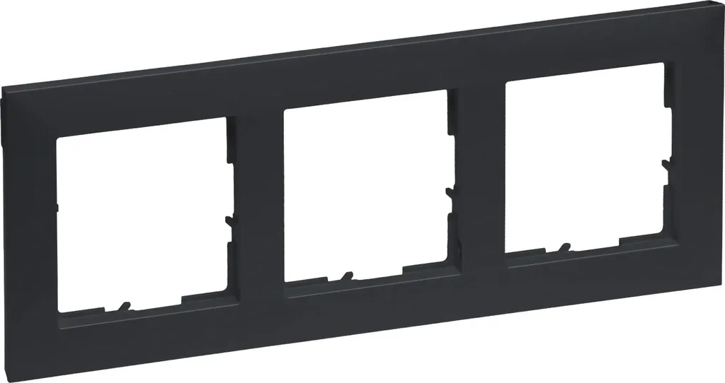 Plaque de finition triple Legrand SEANO laqué anthracite grand format