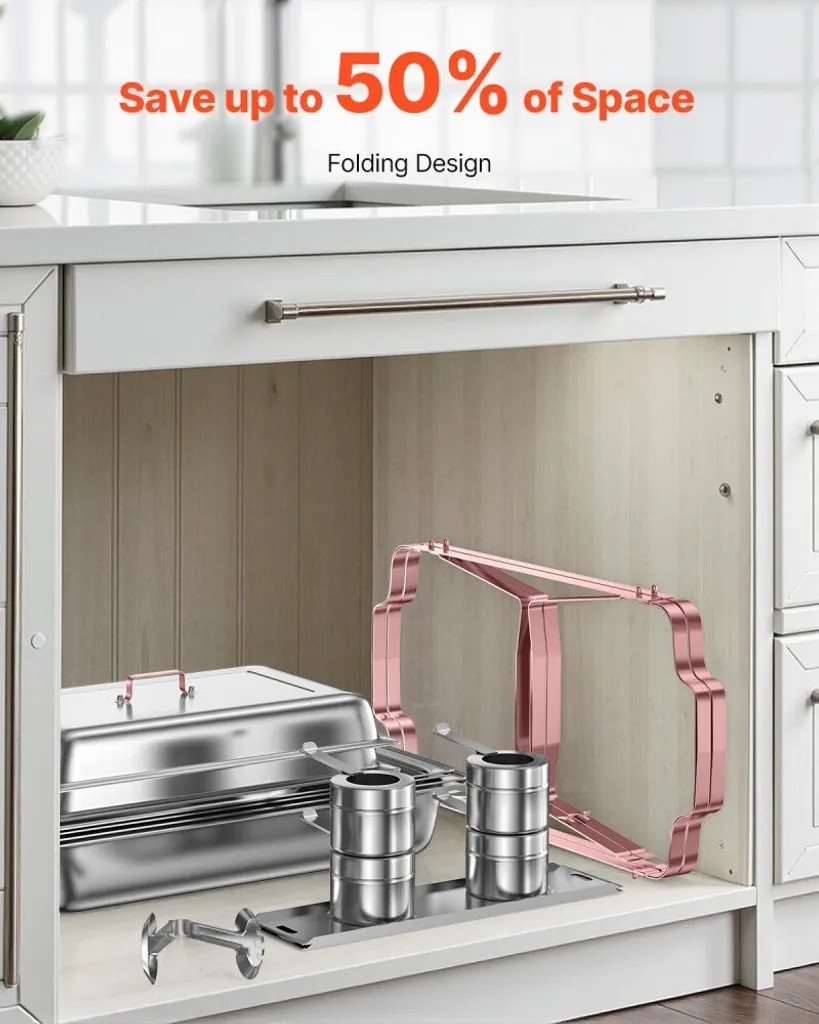 Chafing Dish pour Réceptions et Mariages - Set de 2 Chauffe-plats 7,5L