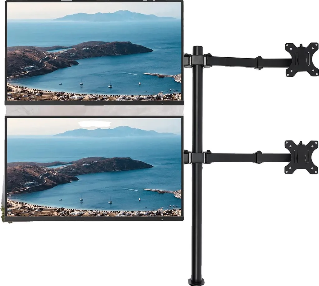 Support de bras pour 4 écrans réglable Quad Ergo-X v2 noir mat