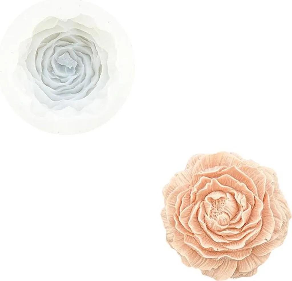 Moule en silicone grande rose 9,5x3,7 cm pour Jesmonite et résine époxy