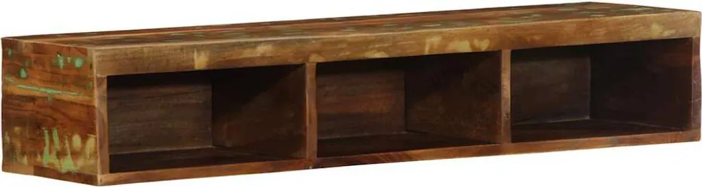 Mobile Porta TV in Vero Legno Massiccio Anticato 100x30x19 cm