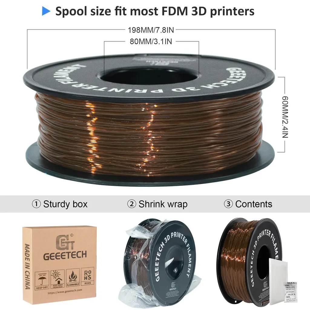 Filament TPU marron Shore 95A non toxique 1,75 mm - Bobine 1 kg