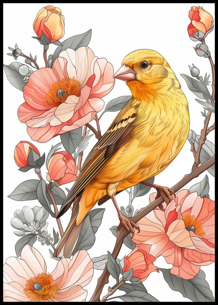 Plakat 67,5x95cm Frühlings Sänger