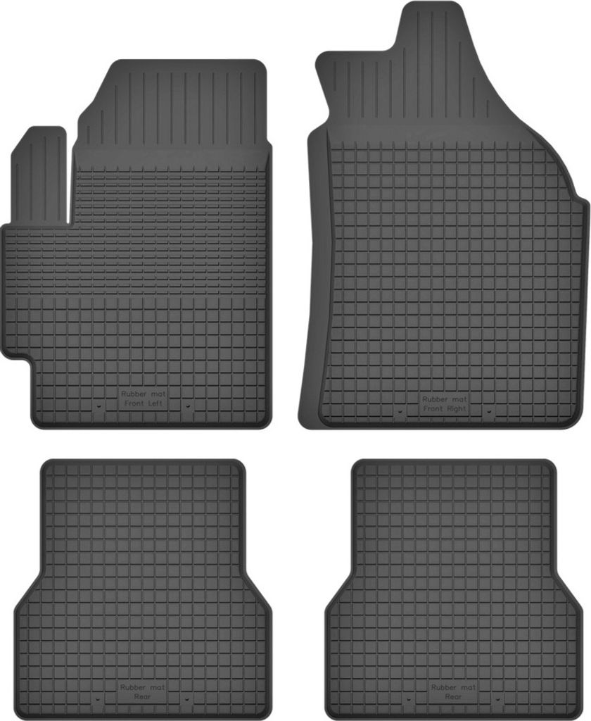 Gummifußmatten 4er Set, universell für: Mazda 3 II BL Fließheck, Limousine (2008-2013)