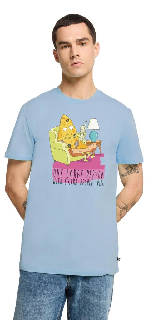 Spreadshirt Rick and Morty Large Person With People Pls Männer Premium T-Shirt, L, Hellblau