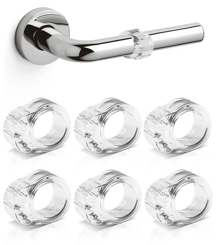 Lot de 6 butoirs de porte transparents 18 mm protections élastiques