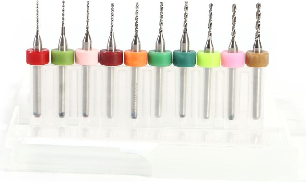 10pcs 0.6-1.5mm Hartmetall Mini Micro Drill Bits für CNC PCB Print Leiterplatte