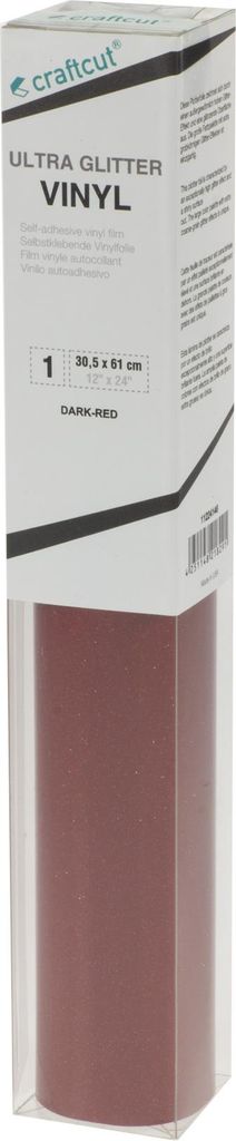 Kreativplotter Ultra Glitter Vinyl DARK-RED 30,5 x 61 cm