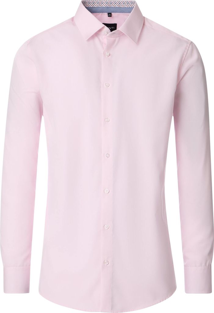 VENTI Herren Businesshemd Langarm Kent Modern-Fit Rosa 42