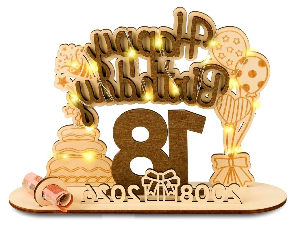 Geschenk zum Geburtstag, 18 Geldgeschenke Holzschild Gästebuch, Geldgeschenke Geburtstag Holz, 18. Geburtstag, Holzschild Gäste, Personalisierbar...