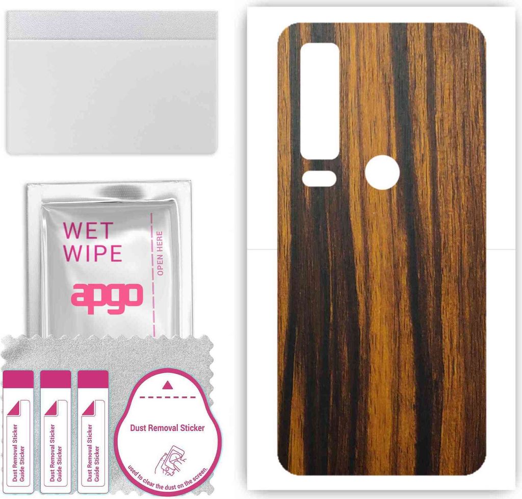 apgo Rückseite Schutzfolie, Skin, kompatibel mit CAT S75, Hinten Displayschutzfolie aus Vinylfolie, kratzfest, einfache Montage - Tigerwood
