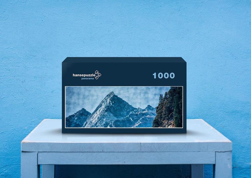 hansepuzzle 44013 - Berglandschaft Puzzle, 1050 Teile, Reisen, 60,0 x 46,0cm mit hochwertiger Aufbewahrung, Kartonbox & Beutel