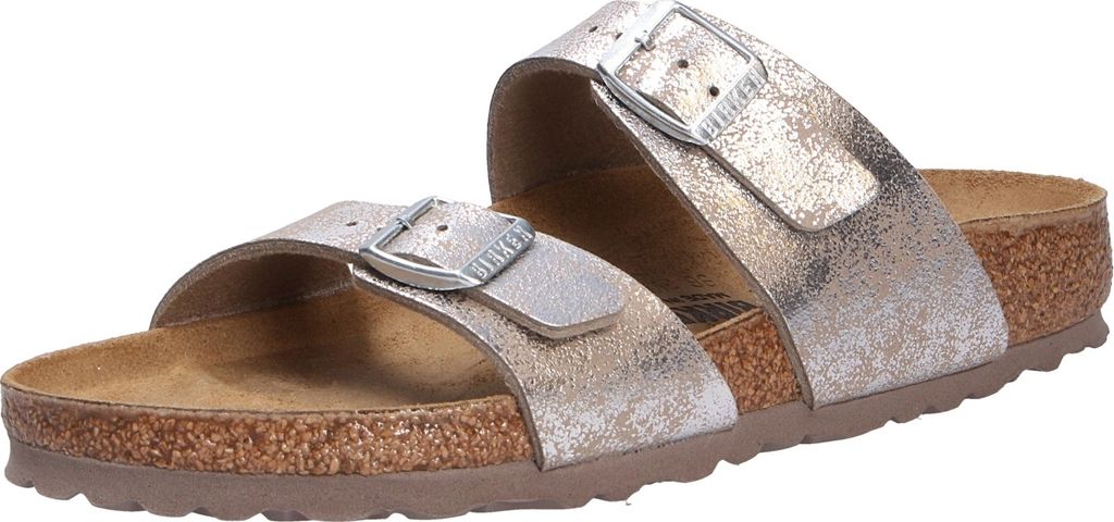 Birkenstock Klassische Pantoletten Damen 31373637383039 Silber 41 EU