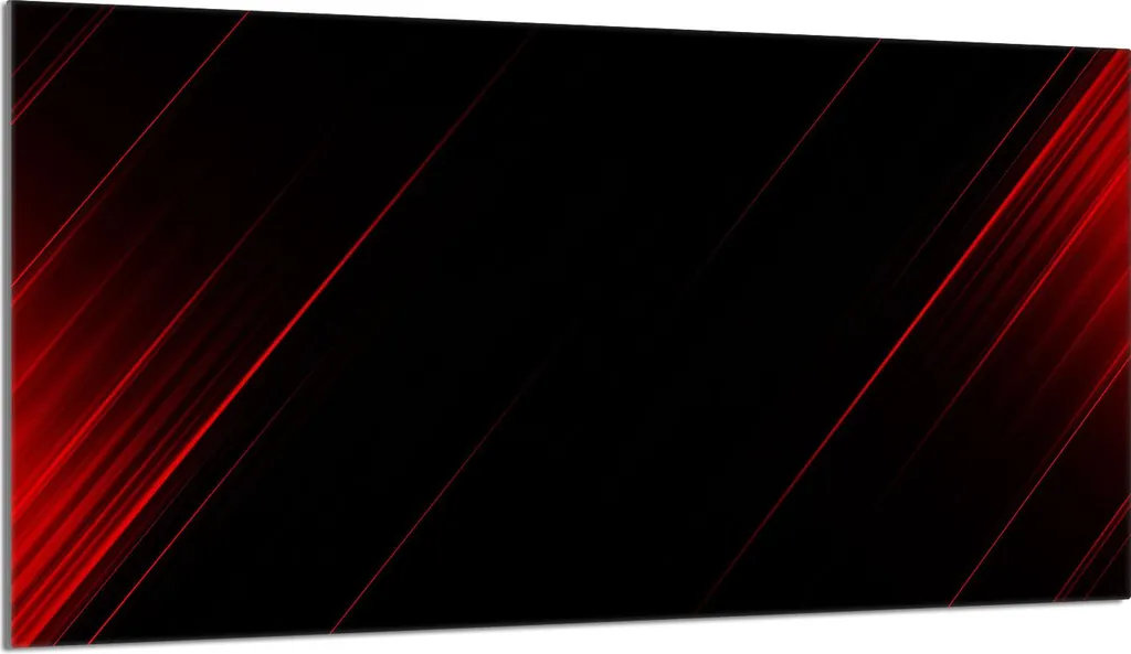 Copri Piano Cottura Induzione 90x52 Tagliere Vetro Nero Rosso
