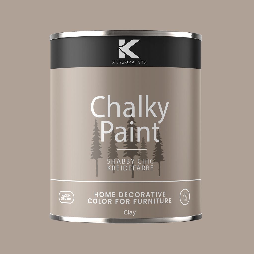 Kenzopaints Chalky Paint Kreidefarbe Möbelfarbe Möbellack 1Kg / 750ml - Clay