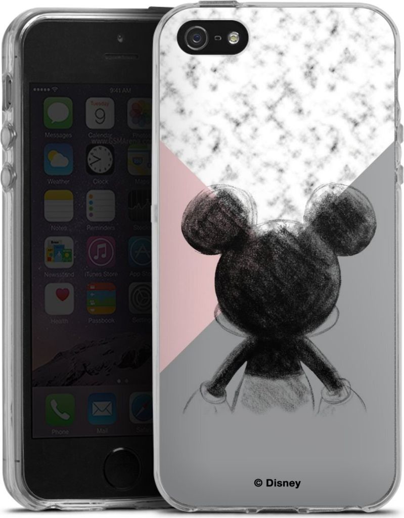 DeinDesign Handyhülle für Apple iPhone 5s Silikon Hülle Case Smartphone Schutzhülle Disney Marmor Mickey Mouse